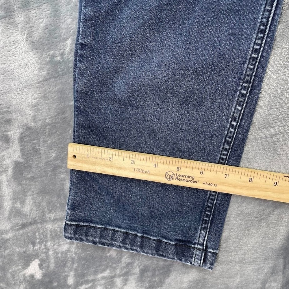 Mugsy Darkest Blues Jeans Mens 36x32 Fits 36x32 Blue Straight Leg Stretch Denim - Picture 10 of 10